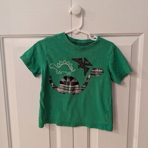 *(3 For $10.00)* 2T Green Dinosaur Kids T-Shirt